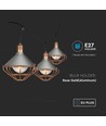 LED ljusslinga (3m) med glödlampa (6 glödlampor) - roséguld, IP65