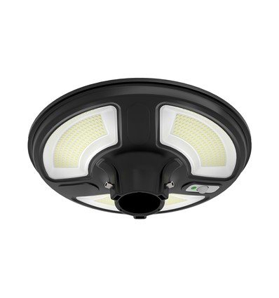 10W LED Solcells Rund Trädgårdslampa - Sensor RF Kontroll, 6500K, IP65