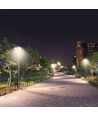 10W LED Solcells Rund Trädgårdslampa - Sensor RF Kontroll, 6500K, IP65