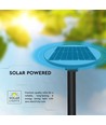 10W LED Solcells Rund Trädgårdslampa - Sensor RF Kontroll, 6500K, IP65