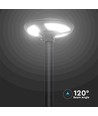 10W LED Solcells Rund Trädgårdslampa - Sensor RF Kontroll, 6500K, IP65
