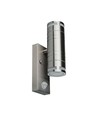 GU10 Vägglampa upp/ner m. sensor - IP44 utomhus, rostfri, utan ljuskälla