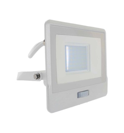 30W strålkastare PIR sensor Samsung chip 1m kabel 6500K vit hölje