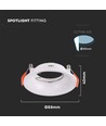 GU10/MR16 Downlight - Exkl. ljuskälla, Hål: Ø8 cm, Mått: Ø8,8 cm