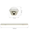 Spectrum Gigant 38W LED armatur - 120 cm, 174lm/W,  IP65 vattentät, länkbar, 230V