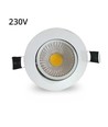 LEDlife 3W downlight - Hål: Ø7-8 cm, Mål: Ø8,5 cm, vit kant, dimbar, 230V