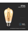 E27 8W LED-lampa - ST64, filament, bärnstensfärgat glas, extra varm 2200K