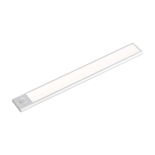 40cm 2W LED skåpsbelysning med sensor, 5V - Silver, 4000K, uppladdningsbar, PIR sensor, IP20