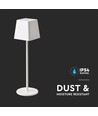 Uppladdningsbar LED bordslampa Inne/ute - Vit, touch dimbar, IP54, varmvit ljus