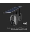 Utomhus WiFi PTZ solcellsdriven kamera - 360° Trygghet, Full HD & Färgnattseende, IP65, Svart