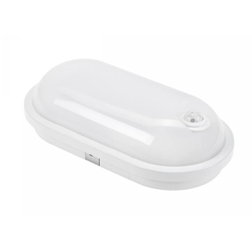 20W LED Technic lampa - IP54, IK07, 230V, Oval, 4000K, PIR-sensor, Spectrum