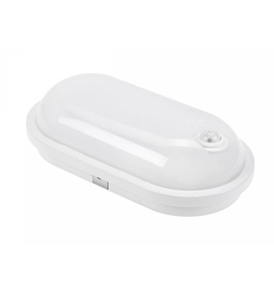 20W LED Technic lampa - IP54, IK07, 230V, Oval, 4000K, PIR-sensor, Spectrum