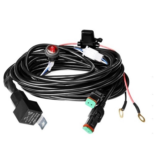 Kabel med strömbrytare för LEDlife arbetslampa - För 2 lampor, 2x15A, DT06-2S kontakt