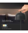 V-Tac Uppladdningsbar bordslampa 3i1 - CCT, svart, IP20, touch dimbar
