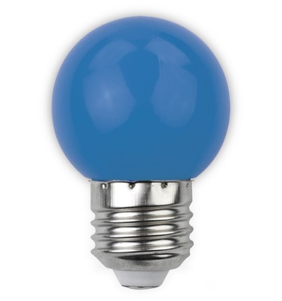 1W Färgad LED liten globlampa - Blå, E27
