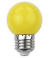 1W Färgad LED liten globlampa - Gul, E27