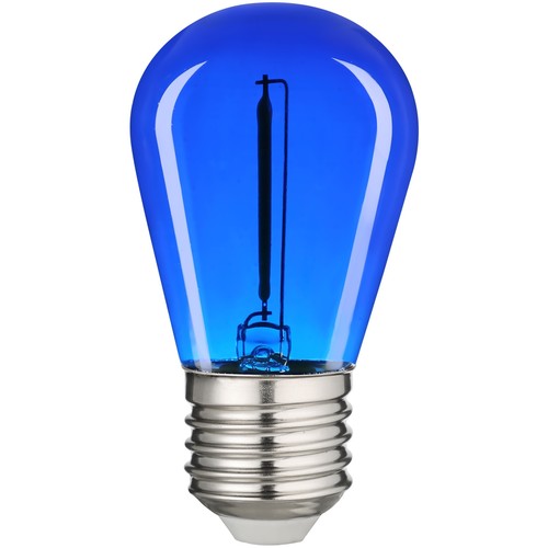 0,6W Färgad LED liten globlampa - Blå, Filament, E27