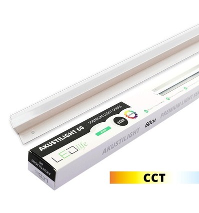 120 cm LED Troldtekt Skina, CCT - 35W, Akustilight, Planförsänkt, 24V
