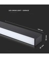 V-Tac 40W LED hängande takarmatur - 120cm, 230V, inkl. ljuskälla, 1-10V dimbar, UGR 19