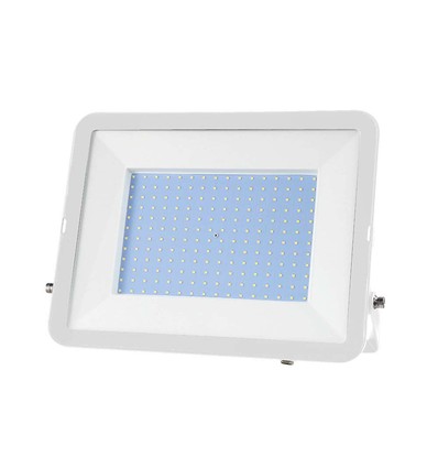 300W strålkastare - Samsung-chip, 1m kabel, 6500K, vit hölje, vit glas