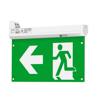 Nödbelysning 4i1 upphängning - EXIT-skylt, självtestknapp, vägg/tak/wireupphängning, 6000K