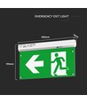 Nödbelysning 4i1 upphängning - EXIT-skylt, självtestknapp, vägg/tak/wireupphängning, 6000K
