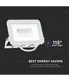 30W strålkastare - Samsung chip, 6500K, vit hus, vit glas