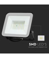 50W strålkastare - Samsung-chip, 6500K, svart hus, grått glas