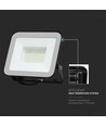 50W strålkastare - Samsung-chip, 6500K, svart hus, grått glas