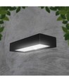 6W Solpanel Vägglampa - Tegel, Litiumbatteri 3.7V 3000mA, 4000K, Svart