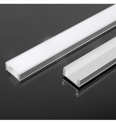 Monteringssats med Diffuser för LED-list - 2000x17,4x7mm