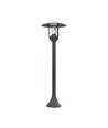 Svart trädgårdslampa lykta - 97,5cm, IP44 utomhus, klart glas, E27-sockel, utan ljuskälla