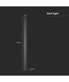 V-Tac 10W LED Svart vägglampa - IP65 utomhus, 230V, inkl. ljuskälla