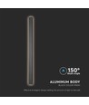 V-Tac 10W LED Svart vägglampa - IP65 utomhus, 230V, inkl. ljuskälla