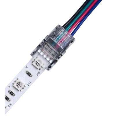 LED strip skarv till lösa ledningar - 10mm, RGB, IP20, 5V-24V