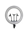 LED Ring light med stativ - 55W, Ø44cm, 3 telefonhållare, fjärrkontroll, 3200K-5800K