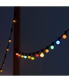 13m LED ljusslinga med 15 RGB-lampor - 0.5W/lampa, styrs via medföljande fjärrkontroll