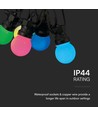 13m LED ljusslinga med 15 RGB-lampor - 0.5W/lampa, styrs via medföljande fjärrkontroll