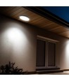 V-Tac 24W LED taklampa - Ø29,5cm, IP44, svart kant, inkl. ljuskälla