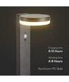 5,5W LED Solcells Pollare Lampa - PIR Sensor, IP54