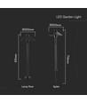 7W Trädgårdslampa på spjut - Samsung Chip, 3000K, svart hölje, IP65
