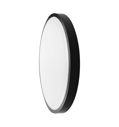 V-Tac 18W LED taklampa - Samsung Chip, Ø25cm, IP44, svart kant, inkl. ljuskälla