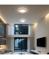 V-Tac 18W LED taklampa - Samsung Chip, Ø25cm, IP44, svart kant, inkl. ljuskälla