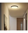 V-Tac 18W LED taklampa - Samsung Chip, Ø25cm, IP44, svart kant, inkl. ljuskälla
