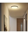 V-Tac 36W LED taklampa - Samsung chip, Ø35cm, IP44, svart kant, inkl. ljuskälla