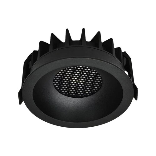 18W Ø10,6cm Bländfri CCT Downlight RA90 - Hål: Ø95mm, Yttermått: Ø10,6 cm, 3 ljusfärger, svart front, Honeycomb