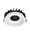 18W Ø10,6cm Bländfri CCT Downlight RA90 - Hål: Ø9,5 cm, Mått: Ø10,6 cm, 3 ljusfärger, vit front, Honeycomb