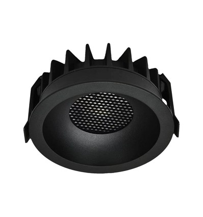 24W Ø13,5cm Bländfri CCT Downlight RA90 - Hål: Ø115mm, Yttermått: Ø135mm, 3 ljusfärger, svart front, Honeycomb