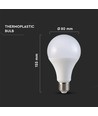 E27 20W LED-lampa - A80, 120lm/W