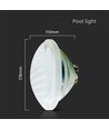 35W LED pool-lampa - 12V, PAR56, IP68, Glas